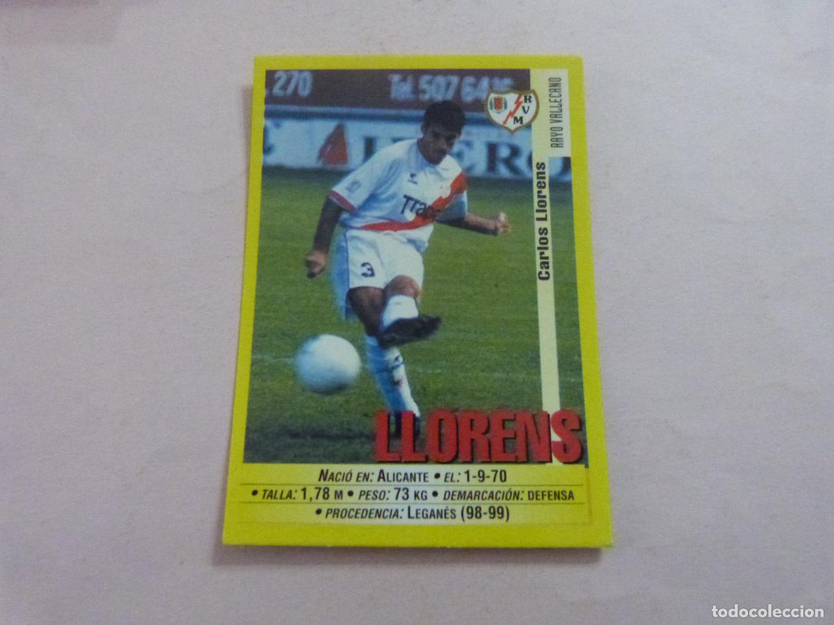 Sports collectibles: CROMO FUTBOL LLORENS RAYO VALLECANO SIN PEGAR N&ordm; 348 LIGA 1999-2000/99-00 PANINI