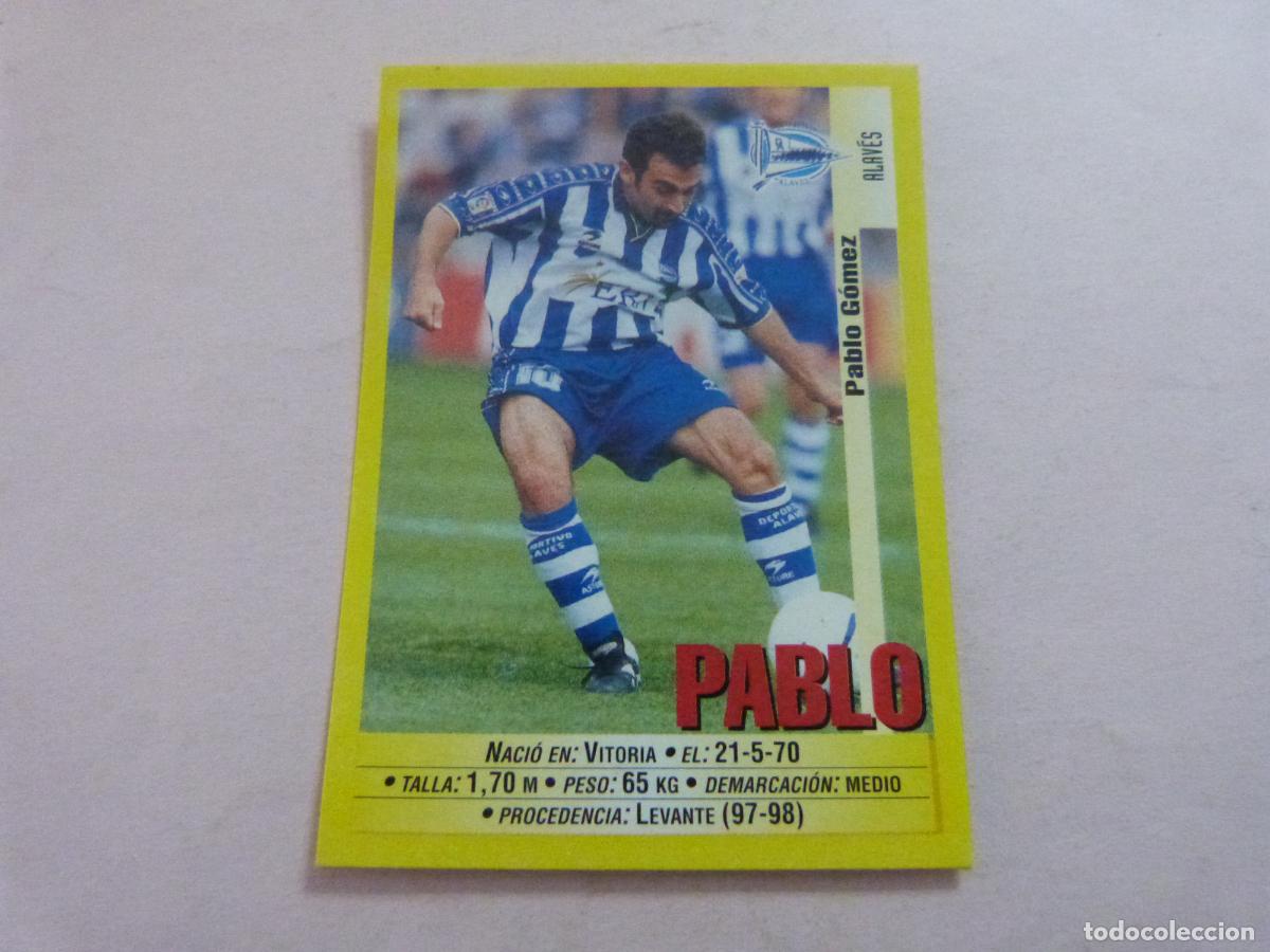 Sports collectibles: CROMO FUTBOL PABLO DEPORTIVO ALAVES SIN PEGAR N&ordm; 296 LIGA 1999-2000/99-00 PANINI