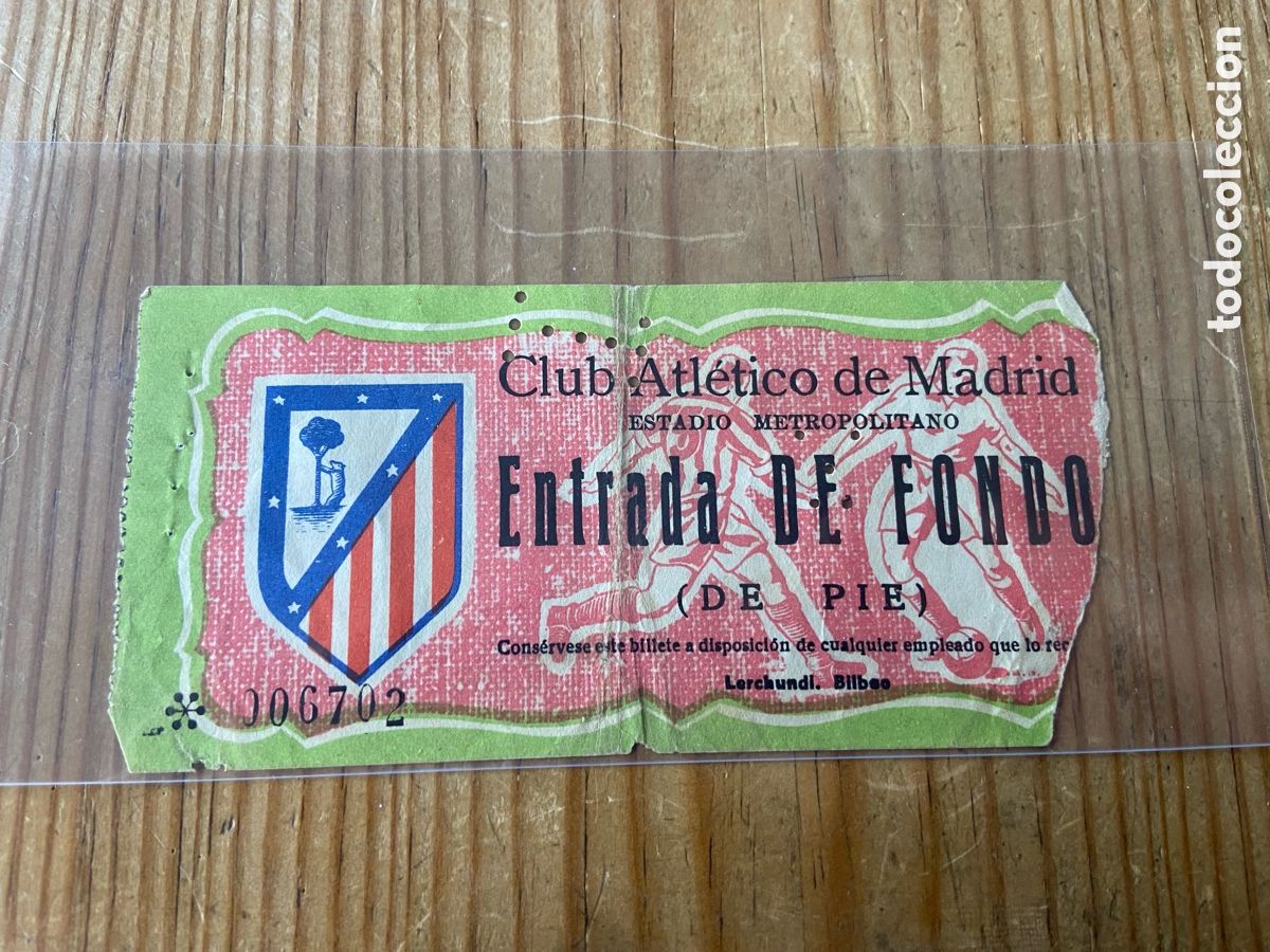 Coleccionismo deportivo: R29364 ENTRADA TICKET METROPOLITANO ATLETICO MADRID 4-0 HULL CITY (24-5-1951) AMISTOSO
