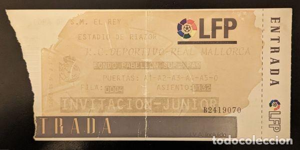 Coleccionismo deportivo: DEPORTIVO DE LA CORU&Ntilde;A 1-0 MALLORCA Entrada Ticket Copa del Rey 1998-1999 Octavos de Final Futbol