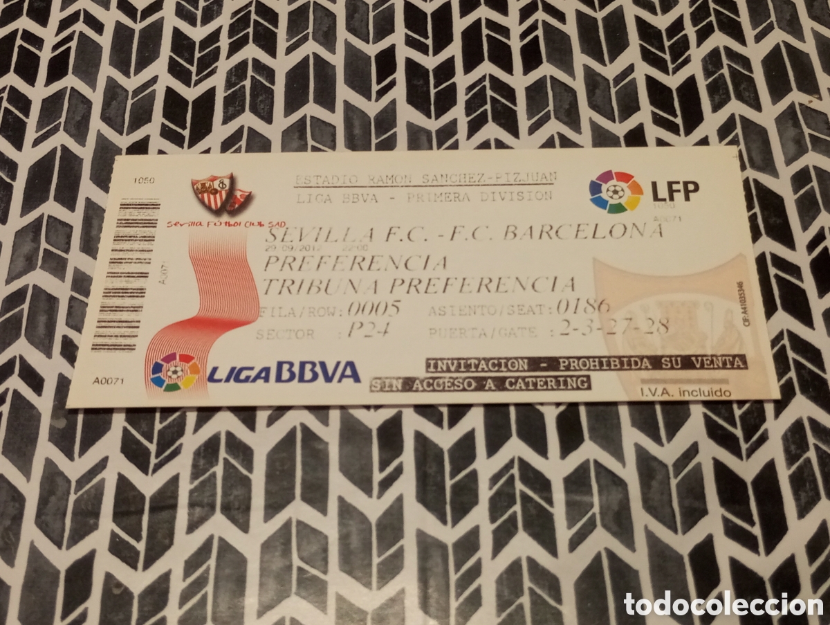 Sports collectibles: ENTRADA SEVILLA FC BARCELONA 2012 2013 LEO MESSI