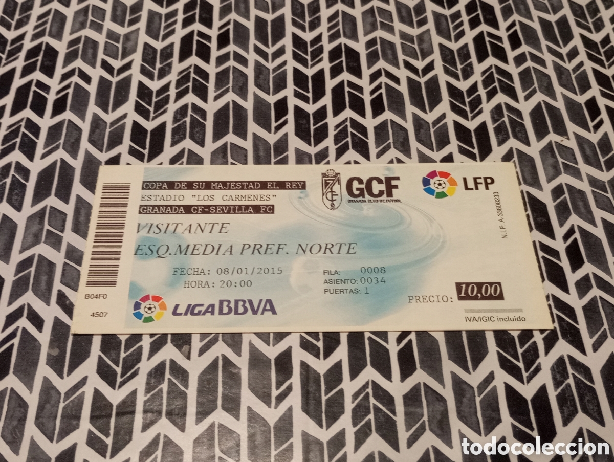 Sammelleidenschaft Sport: ENTRADA GRANADA SEVILLA FC COPA DEL REY 2014 2015