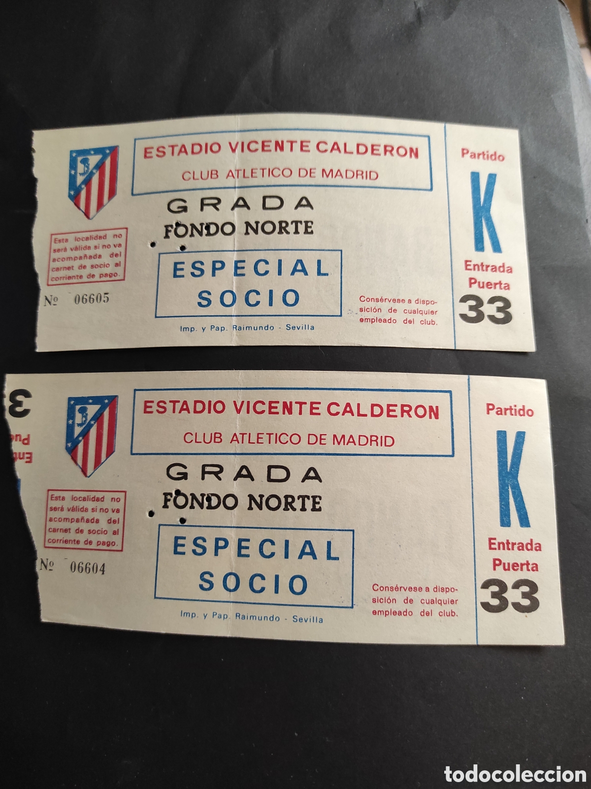 Sammelleidenschaft Sport: 2 TICKET ENTRADA DE FUTBOL ATLETICO DE MADRID REAL MADRID- TEMPORADA 1977/1978