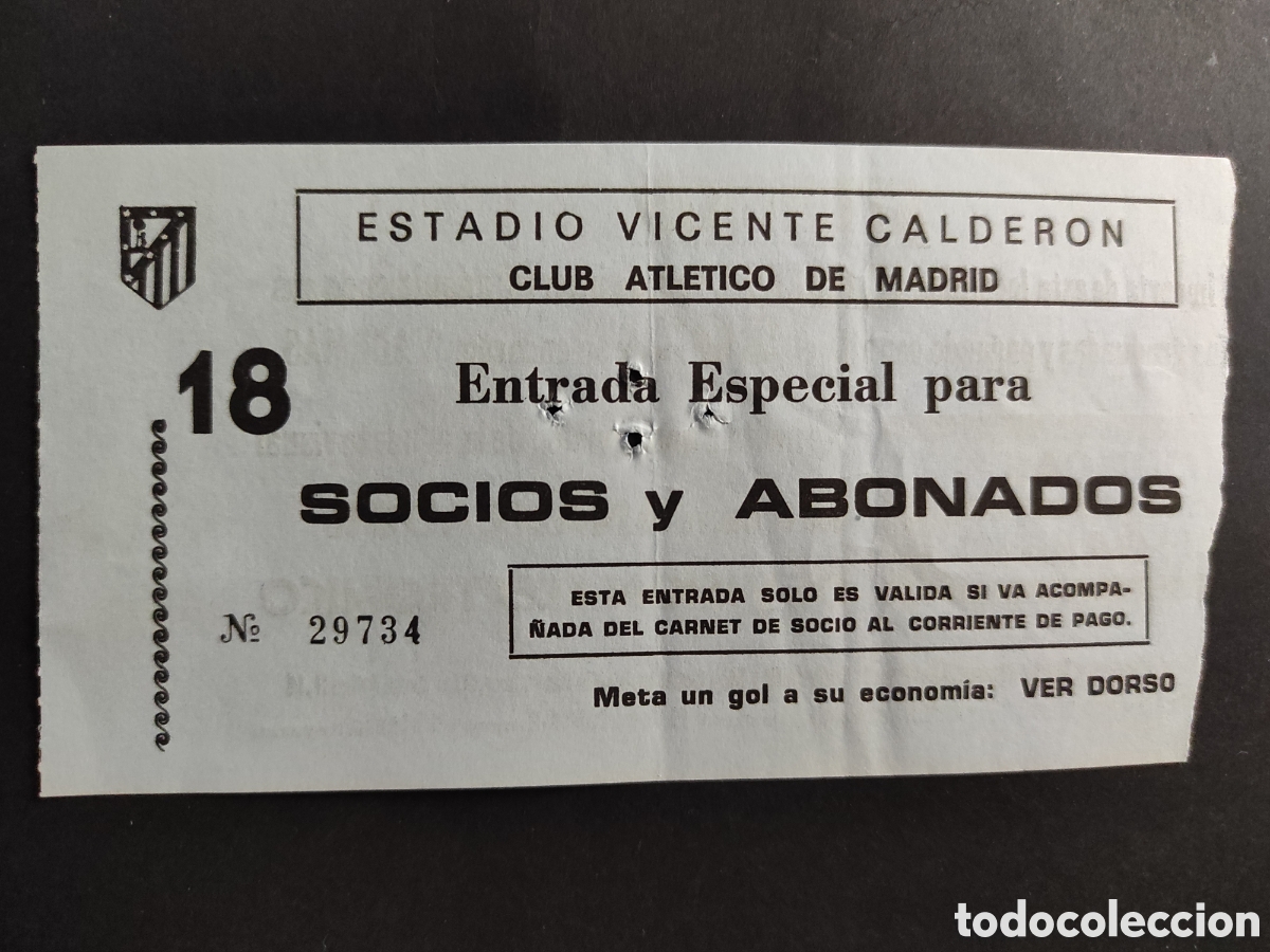 Sammelleidenschaft Sport: TICKET ENTRADA DE FUTBOL ATLETICO DE MADRID BARCELONA- COPA DE LA LIGA 1983