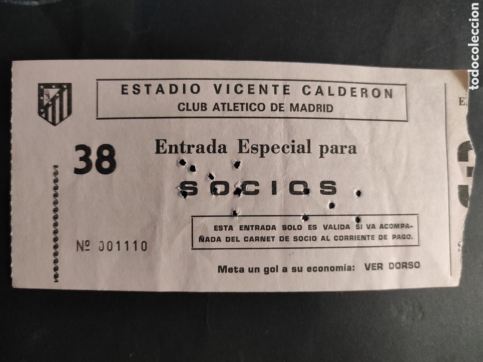 Sammelleidenschaft Sport: TICKET ENTRADA DE FUTBOL ATLETICO DE MADRID REAL MADRID- COPA DE LA LIGA 1984