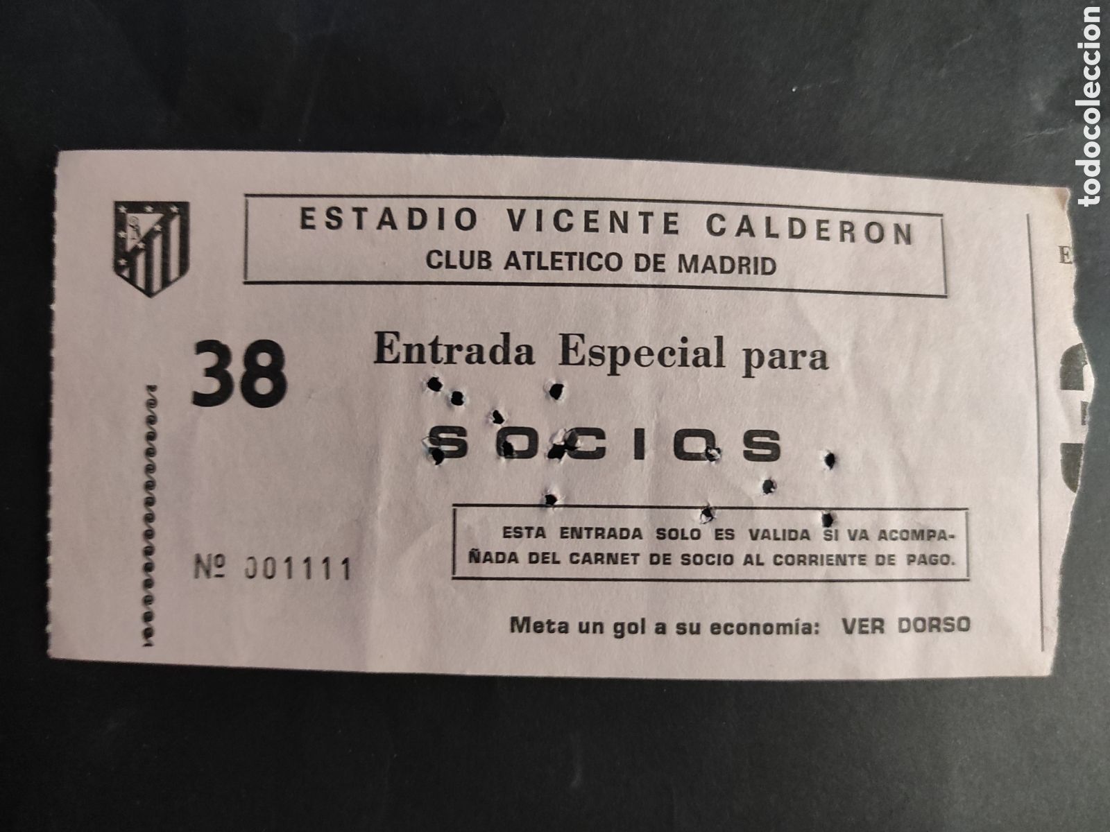 Sammelleidenschaft Sport: TICKET ENTRADA DE FUTBOL ATLETICO DE MADRID REAL MADRID- COPA DE LA LIGA 1984