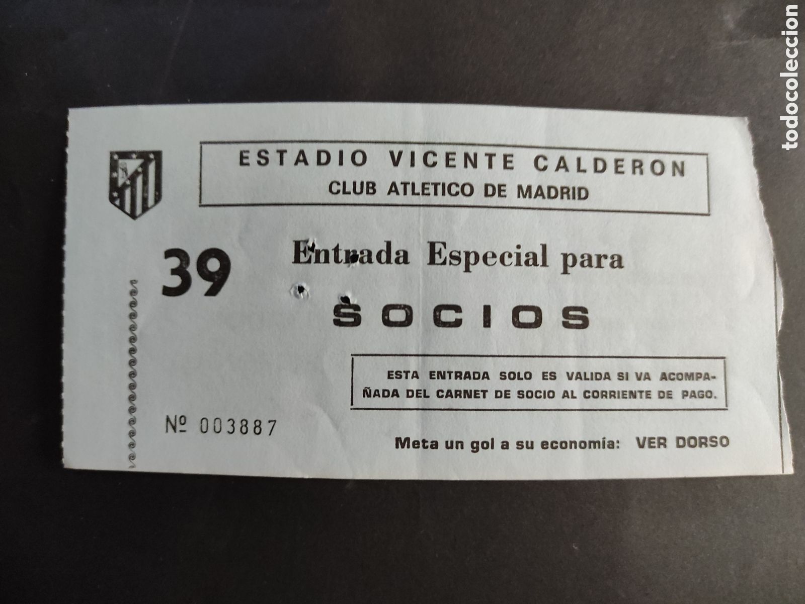 Sammelleidenschaft Sport: TICKET ENTRADA DE FUTBOL ATLETICO DE MADRID ATLETIC CLUB BILBAO - COPA DE LA LIGA 1984