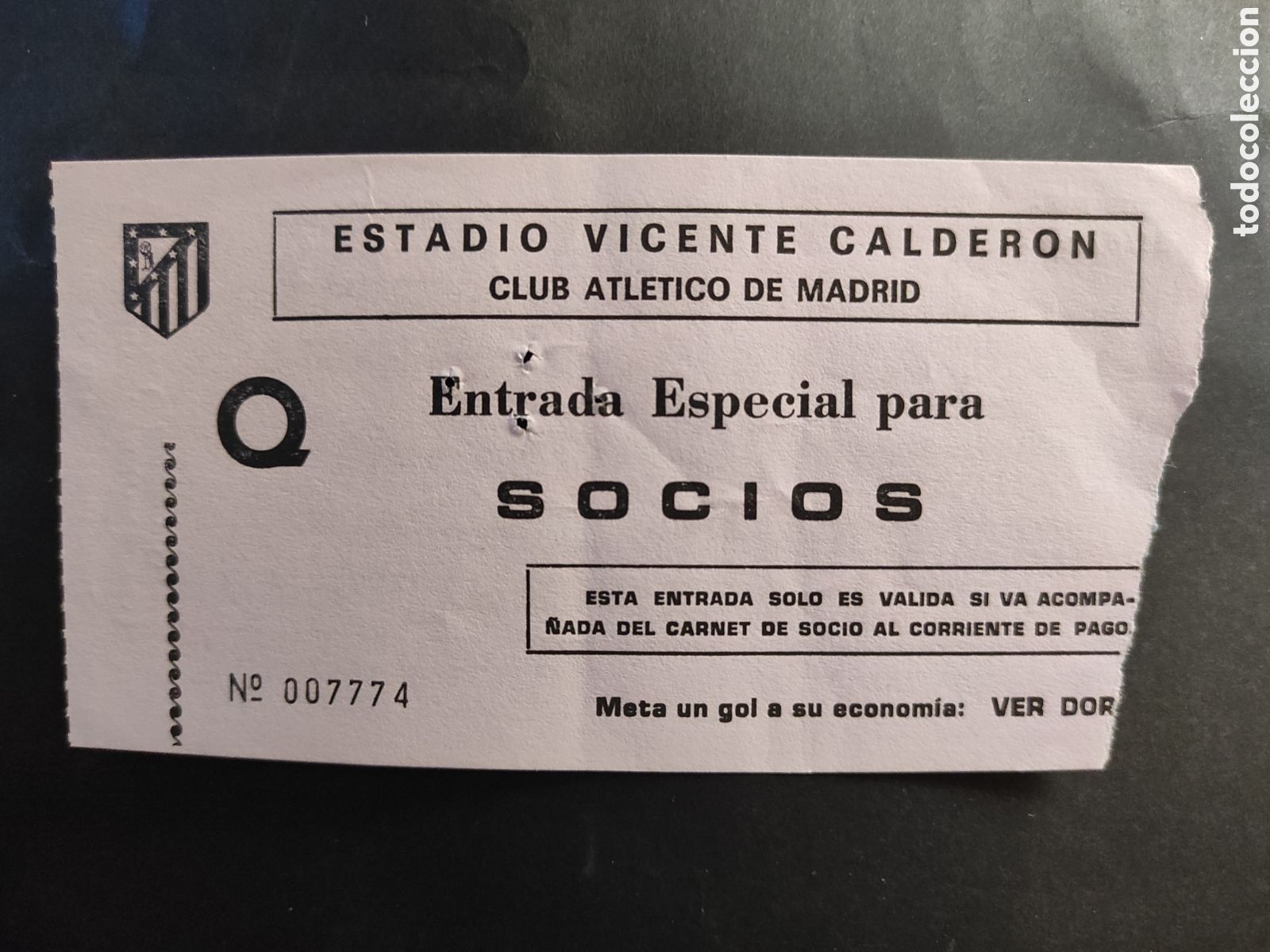 Coleccionismo deportivo: TICKET ENTRADA DE FUTBOL ATLETICO DE MADRID BARCELONA - COPA DE LA LIGA 1984