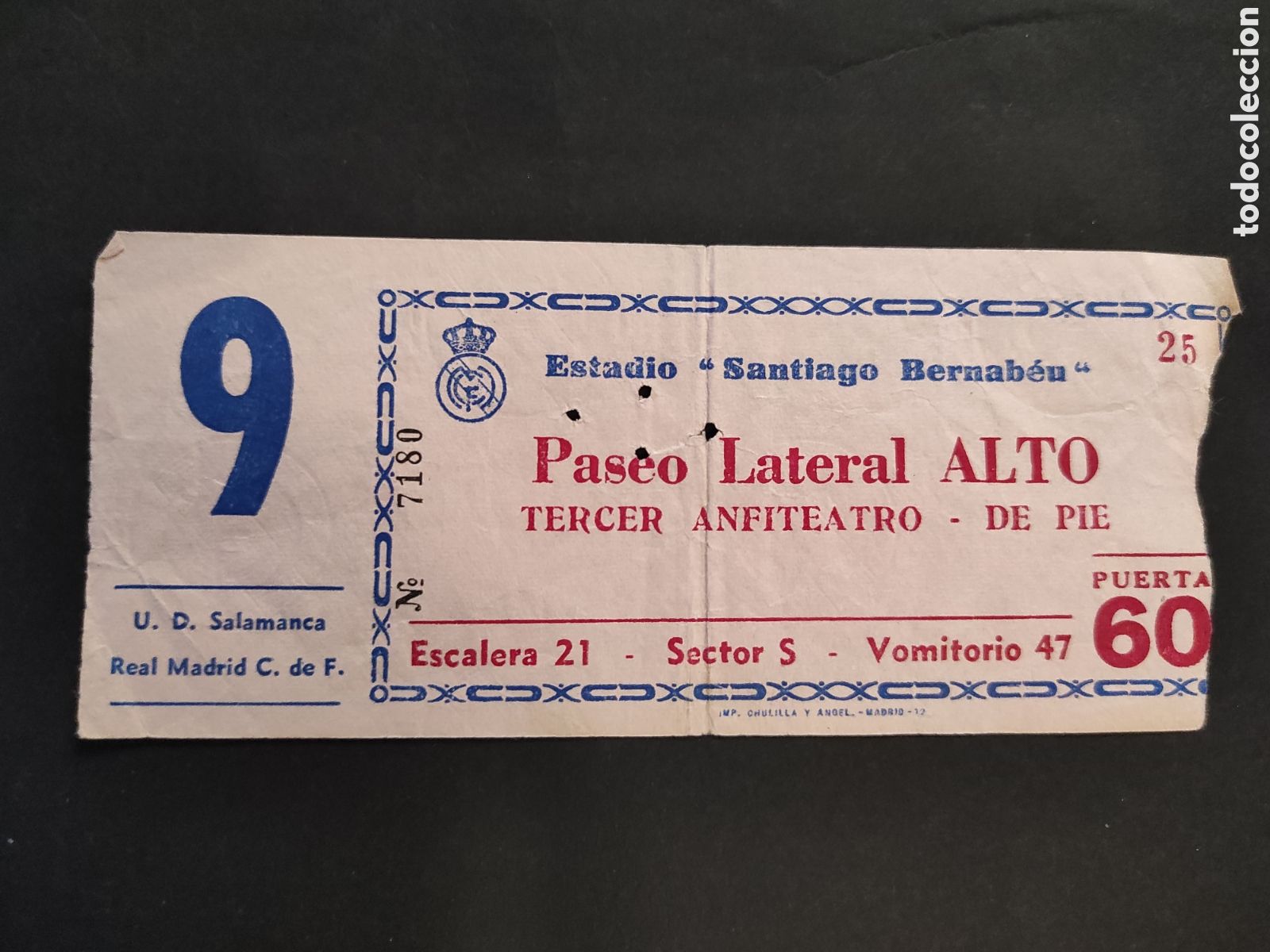 Coleccionismo deportivo: TICKET ENTRADA DE FUTBOL REAL MADRID U. D. SALAMANCA -CAMPEONATO DE LIGA 1978/1979