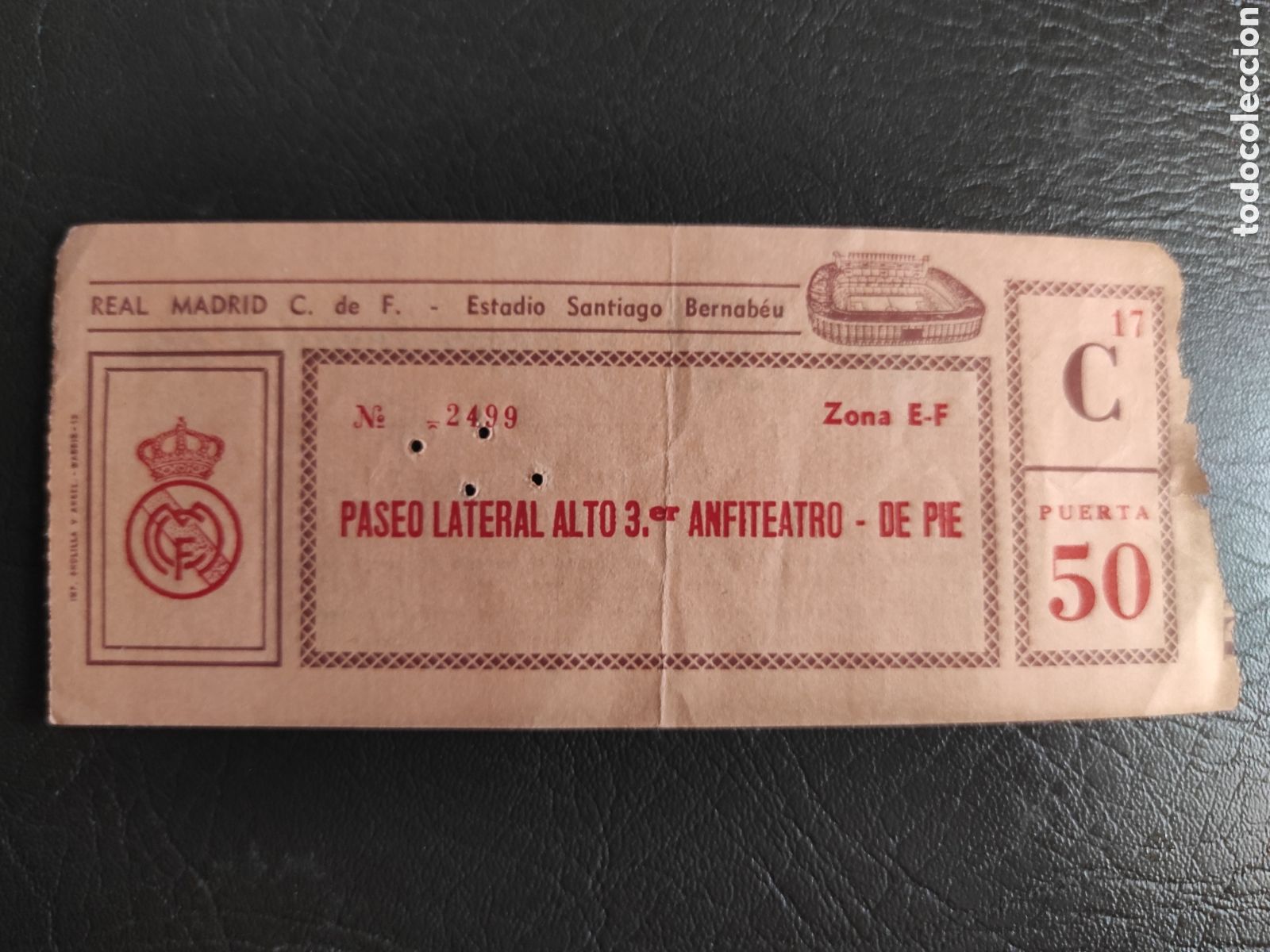 Coleccionismo deportivo: TICKET ENTRADA DE FUTBOL REAL MADRID - ATLETICO DE MADRID. COPA DE LA LIGA. 1984.