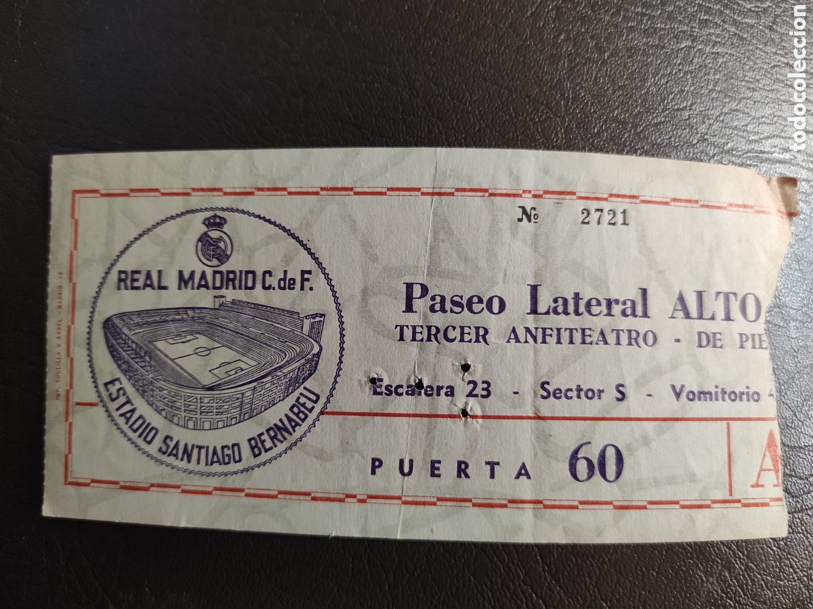 Coleccionismo deportivo: TICKET ENTRADA DE FUTBOL REAL MADRID - ATLETICO DE MADRID. COPA DEL REY. 1979.