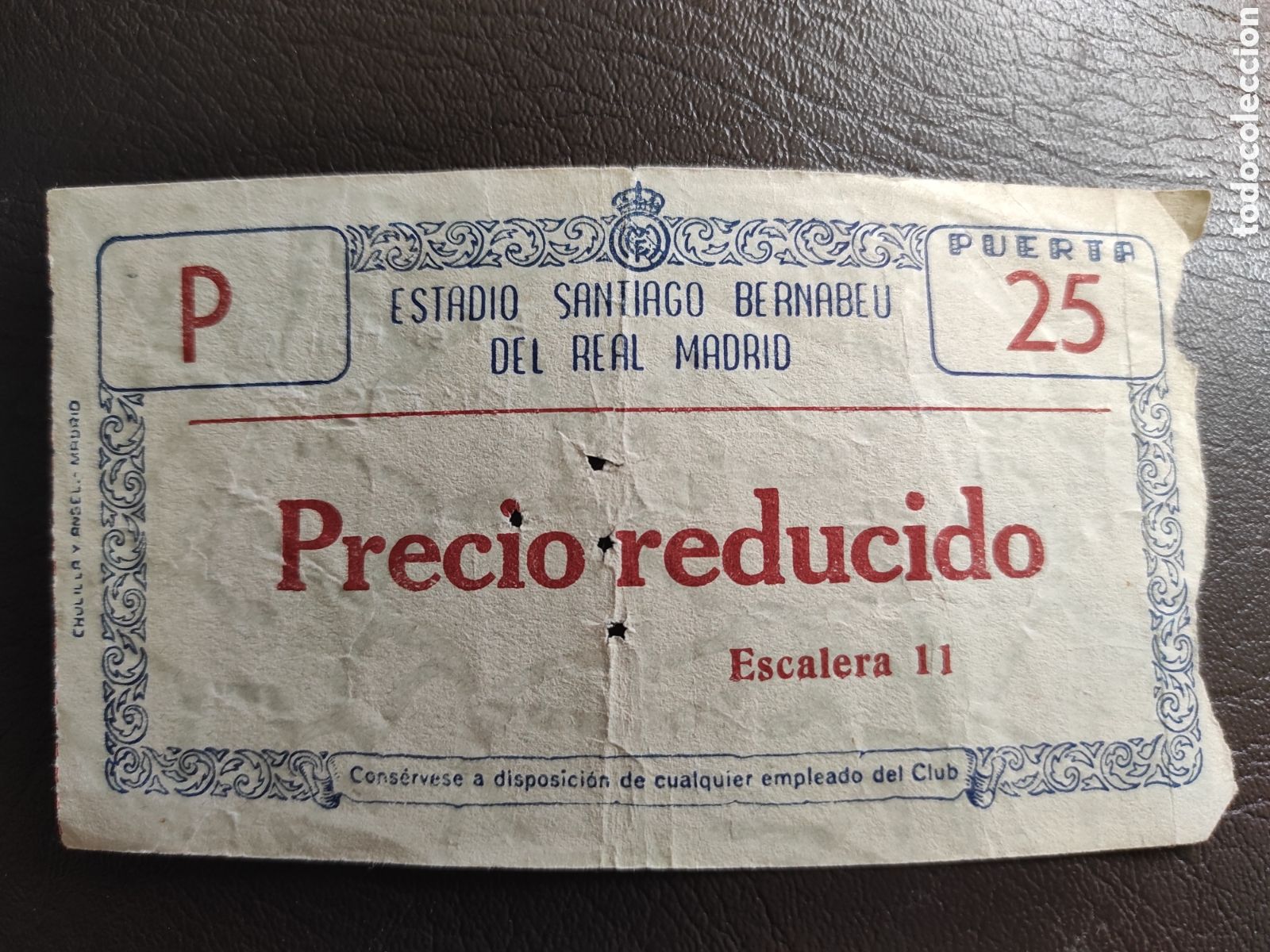 Coleccionismo deportivo: TICKET ENTRADA DE FUTBOL CONVINADO MADRID - HONVED BUDAPEST CON PUSKAS. 1956.