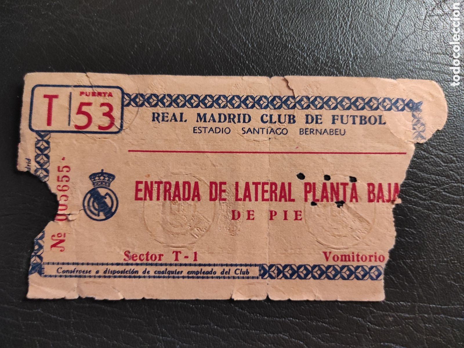 Collezionismo sportivo: TICKET ENTRADA DE FUTBOL REAL MADRID - BARCELONA.- CAMPEONATO DE LIGA. TEMPORADA 1959/1960
