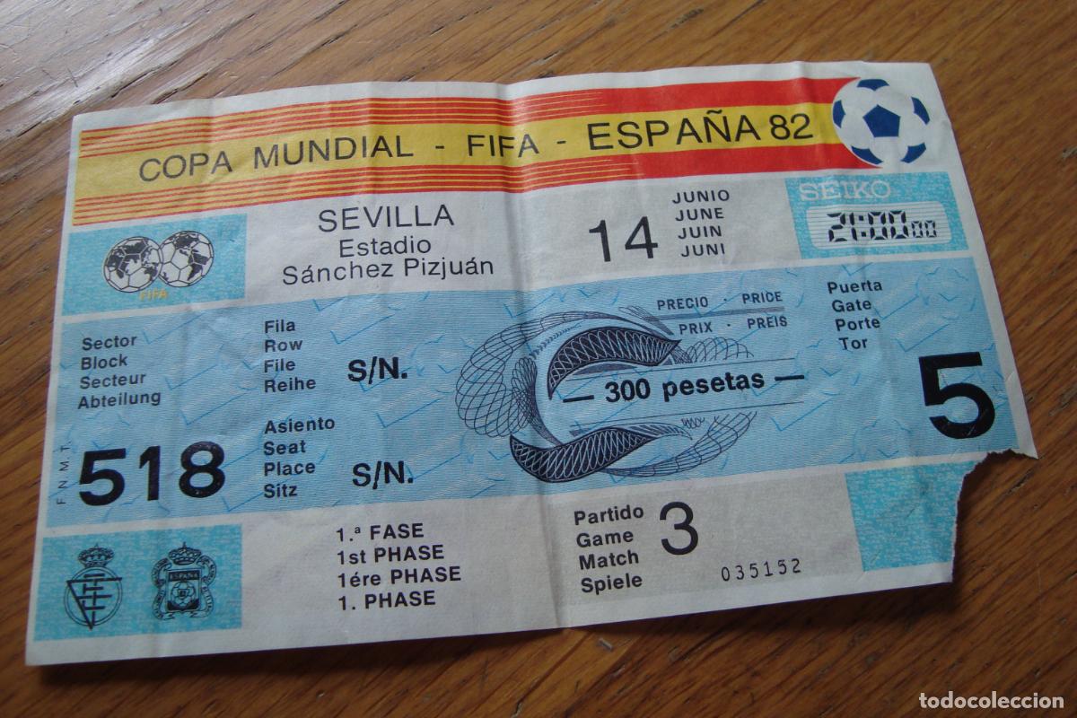 Sports collectibles: ENTRADA TICKET MUNDIAL FUTBOL ESPA&Ntilde;A 82. BRASIL - URSS. BRASIL - SOVIET UNION. SPAIN WORLD CUP 1982