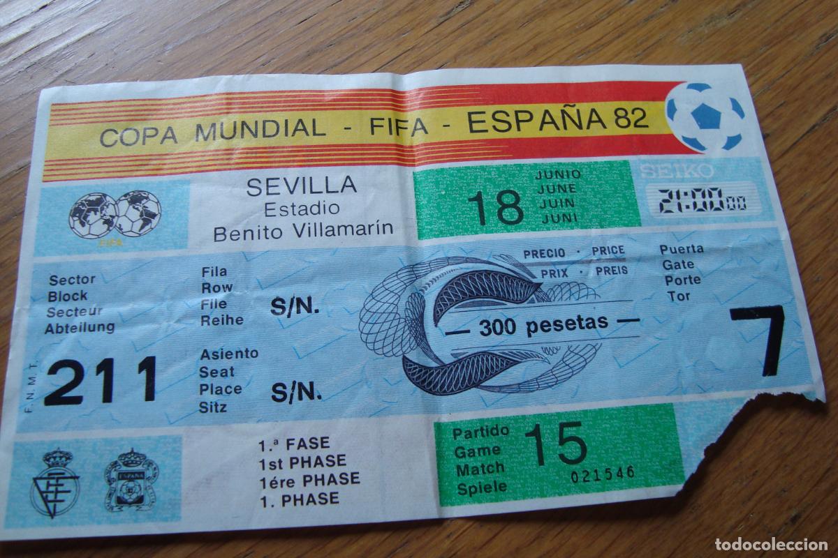 Sports collectibles: ENTRADA TICKET MUNDIAL FUTBOL ESPA&Ntilde;A 82. BRASIL- ESCOCIA. BRASIL - SCOTLAND. SPAIN WORLD CUP 1982