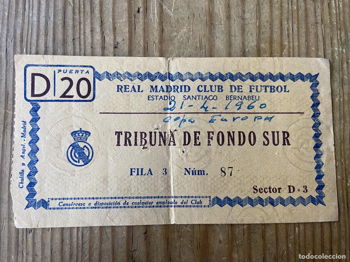 Collezionismo sportivo: R30118 ENTRADA TICKET REAL MADRID 2-2 BARCELONA COPA EUROPA 1960 1961