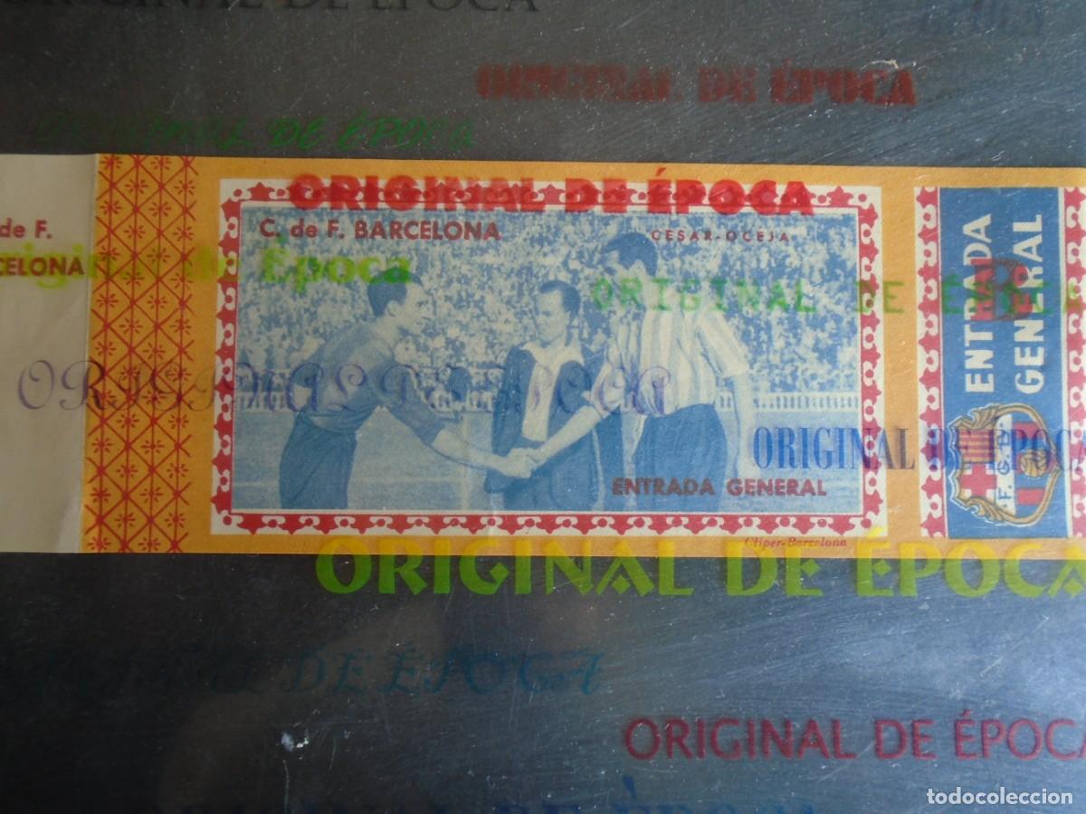 Coleccionismo deportivo: (V-929)ENTRADA TICKET C.F.BARCELONA 1948-49 CESAR Y OCEJA