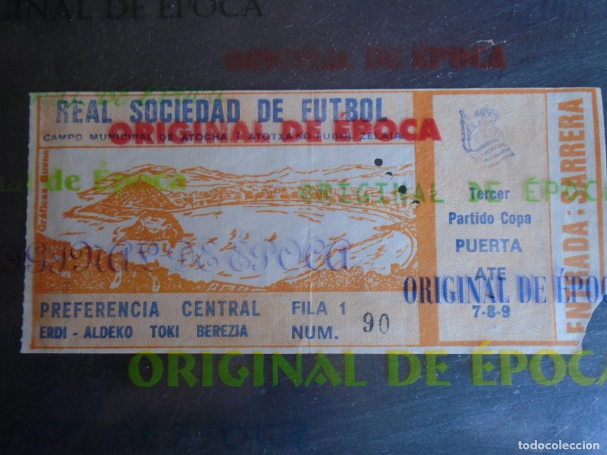 Coleccionismo deportivo: (V-933)ENTRADA TICKET REAL SOCIEDAD TERCER PARTIDO DE COPA