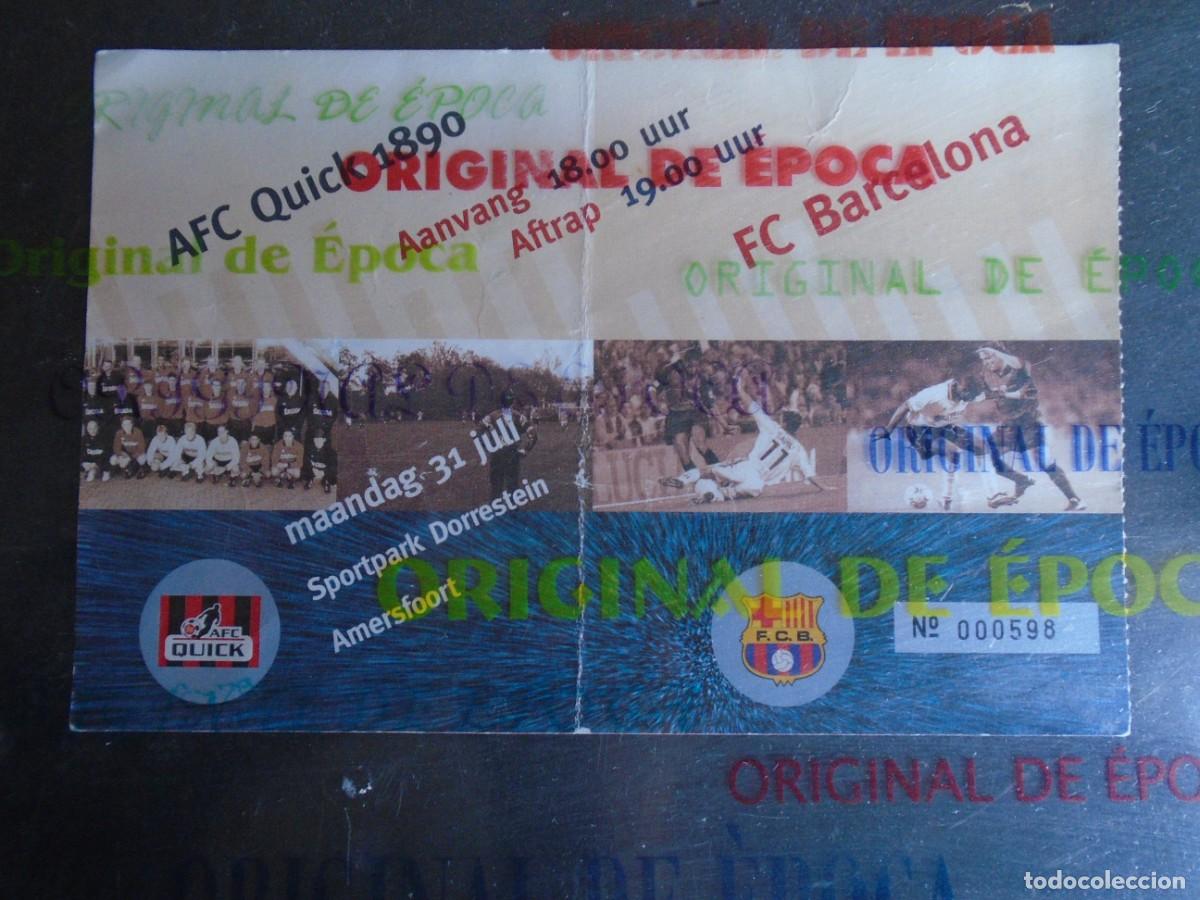Collezionismo sportivo: (V-970)ENTRADA TICKET AFC QUICK 1890-F.C.BARCELONA