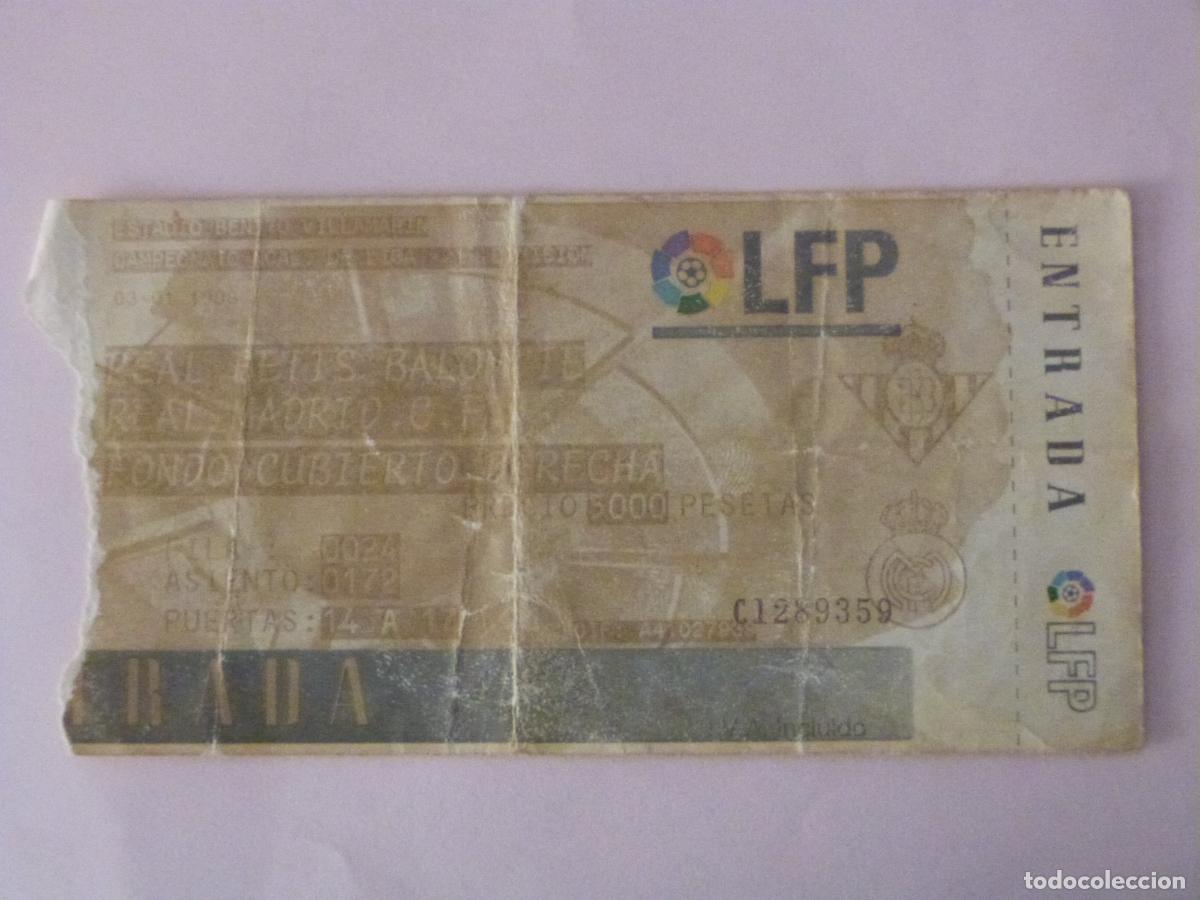 Sammelleidenschaft Sport: ENTRADA DE FUTBOL REAL BETIS BALOMPIE REAL MADRID C.F. 3-1-1998