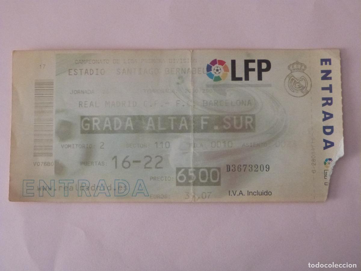 Sammelleidenschaft Sport: ENTRADA DE FUTBOL REAL MADRID C.F. F.C.BARCELONA 2000-2001