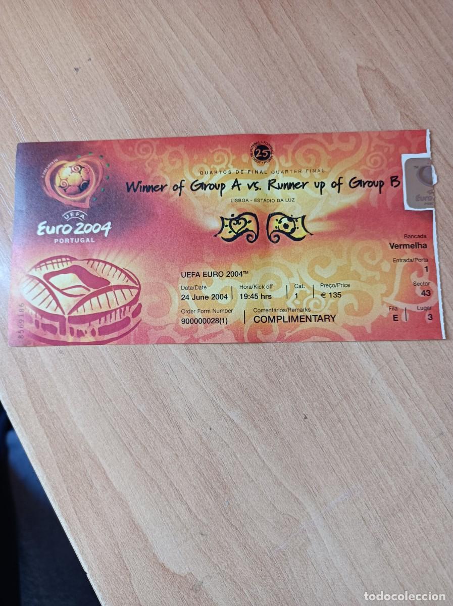 Collezionismo sportivo: Entrada euro 2004, Portugal- Inglaterra, partido 25