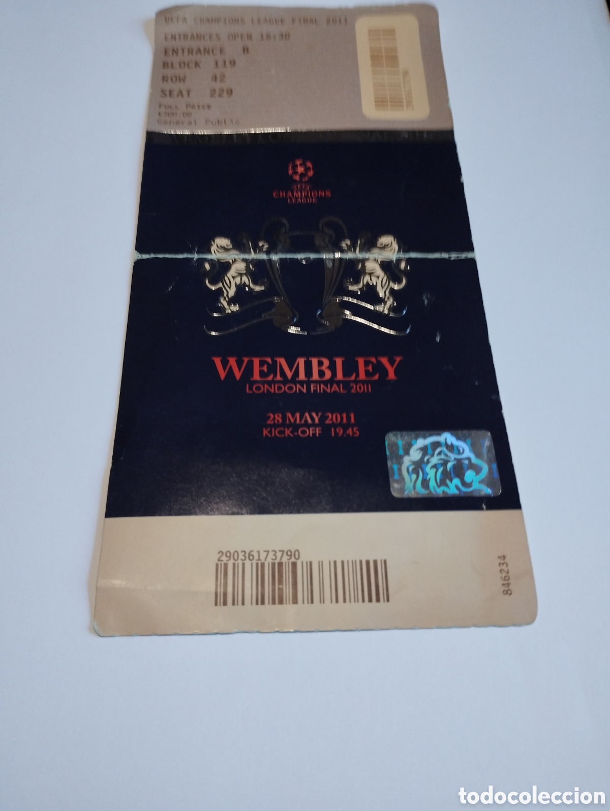 Coleccionismo deportivo: UEFA Champions league final 2011 Wembley 28 de Mayor 2011