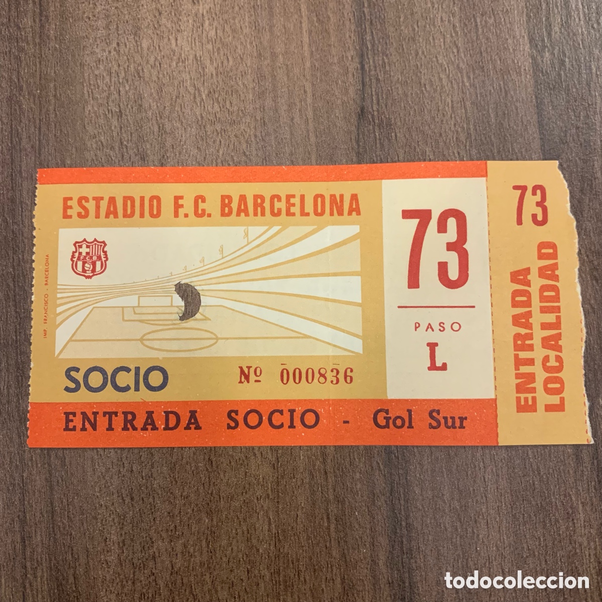 Coleccionismo deportivo: entrada f.c. barcelona stade de reims el 1 de septiembre de 1976 homenaje a sadurni torres y rife