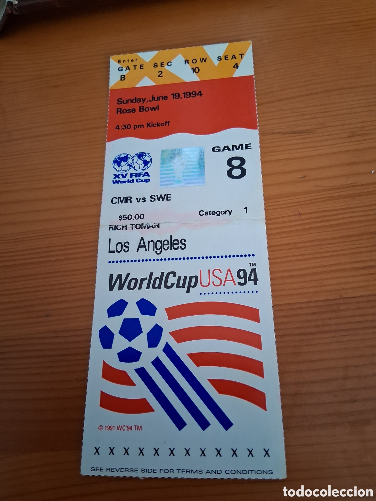 Coleccionismo deportivo: USA94 .LOS &Aacute;NGELES. 19 JUNIO - Foto 1