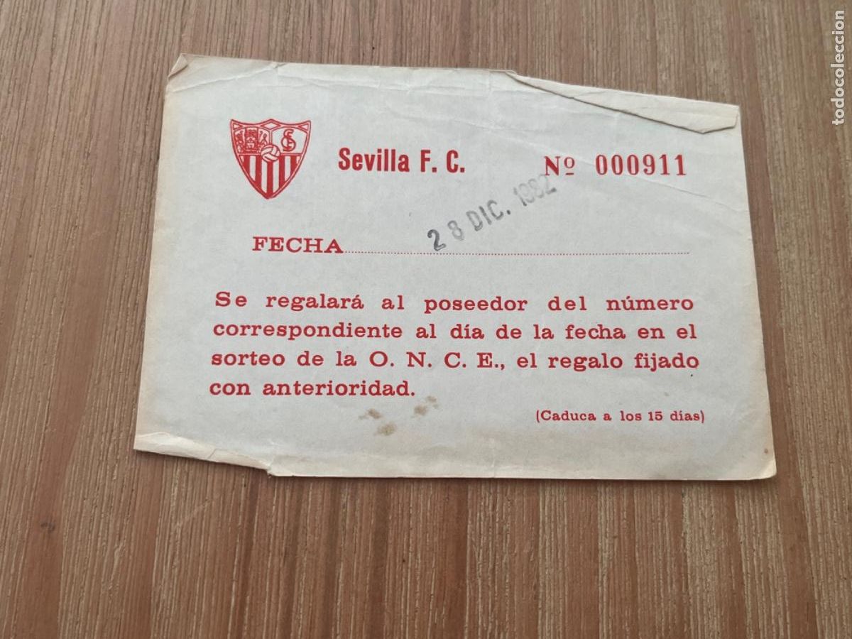 Sammelleidenschaft Sport: B2.SORTEO SEVILLA FC 1982 ONCE