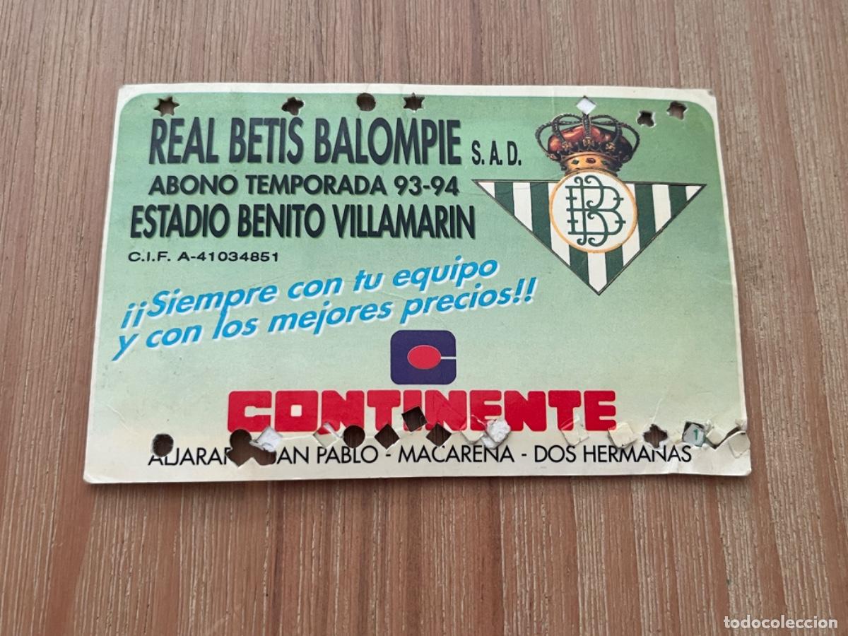 Sammelleidenschaft Sport: B2. CARNET BETIS 1993-94 93-94