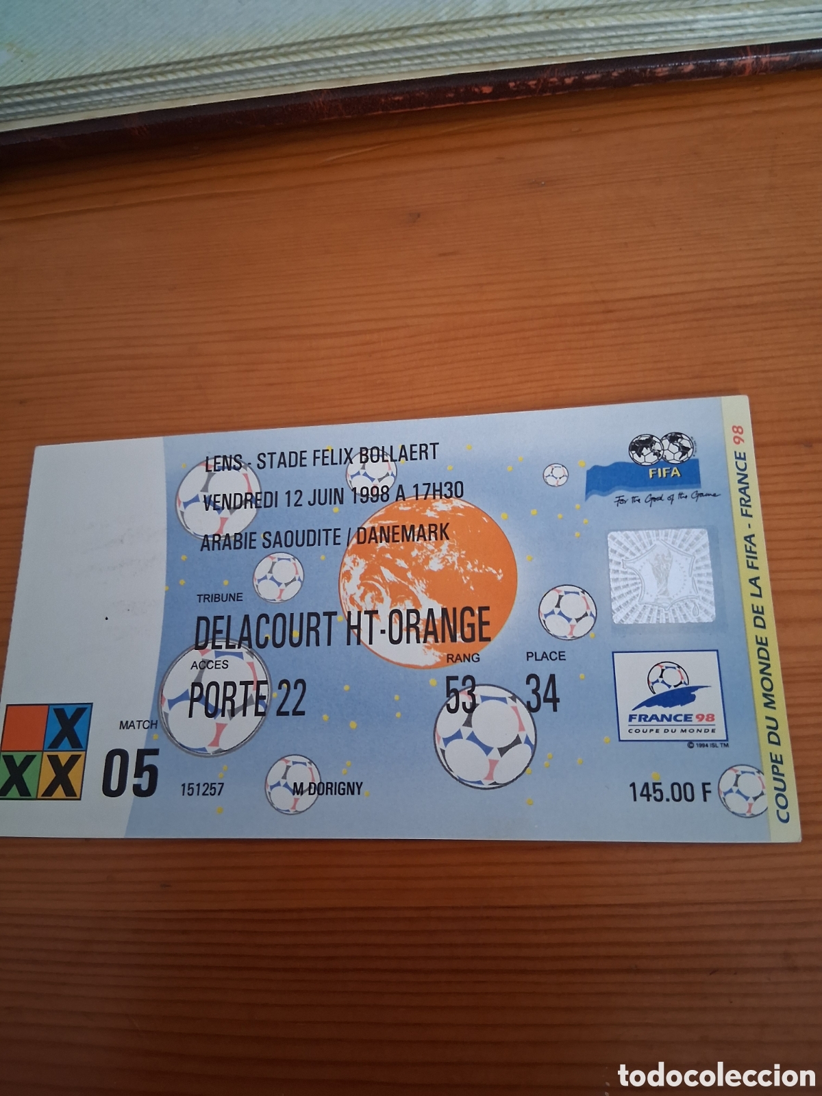 Coleccionismo deportivo: FRANCIA 98 . ARABIA - DINAMARCA. - Foto 1