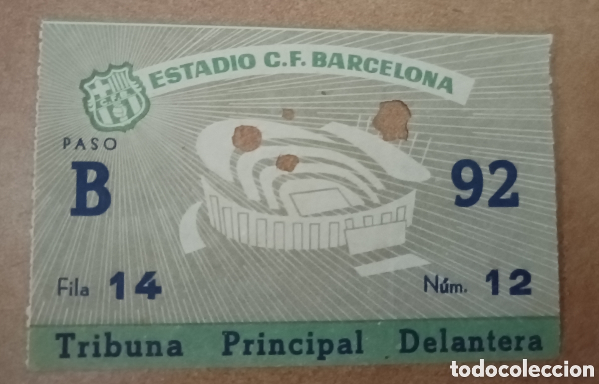 Coleccionismo deportivo: ENTRADA FUTBOL BARCELONA MANTOVA ITALIA 1962