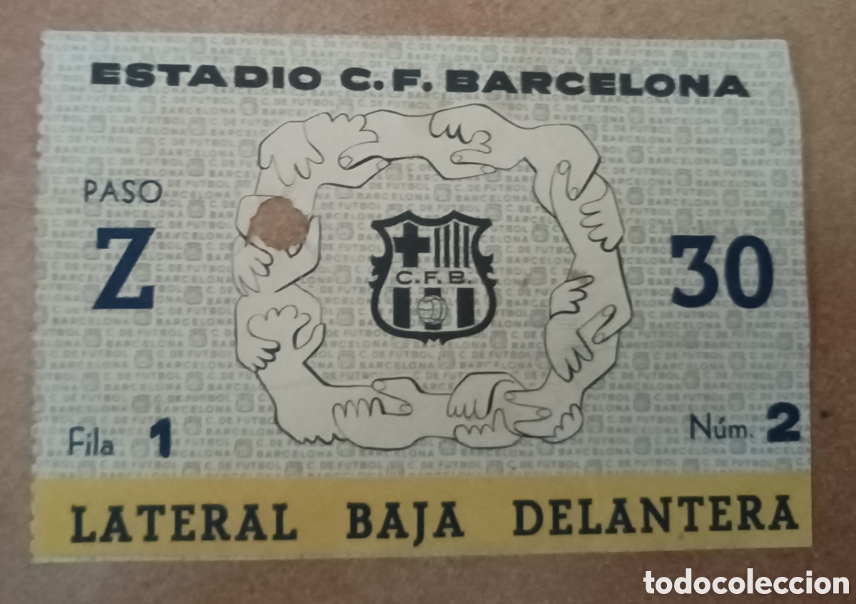 Coleccionismo deportivo: ENTRADA FUTBOL BARCELONA YOUNG FELLONS SUIZA 1958