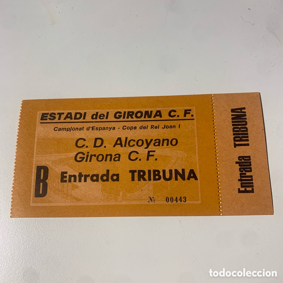 Coleccionismo deportivo: entrada 31 octubre 1977 girona cf cd alcoyano copa del rey discoteca tiffany&rsquo;s playa de aro