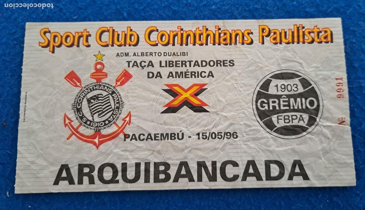Collezionismo sportivo: COPA LIBERTADORES DE AMERICA - CORINTHIANS PAULISTA vs GREMIO P.A. - 15 de Mayo de 1996