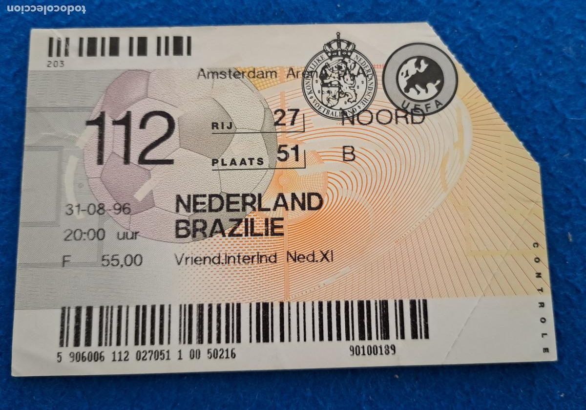 Collezionismo sportivo: NEDERLAND vs BRAZILIE ( 2-2 ) - MATCH AMISTOSO - AMSTERDAM ARENA - 31 de Agosto de 1996