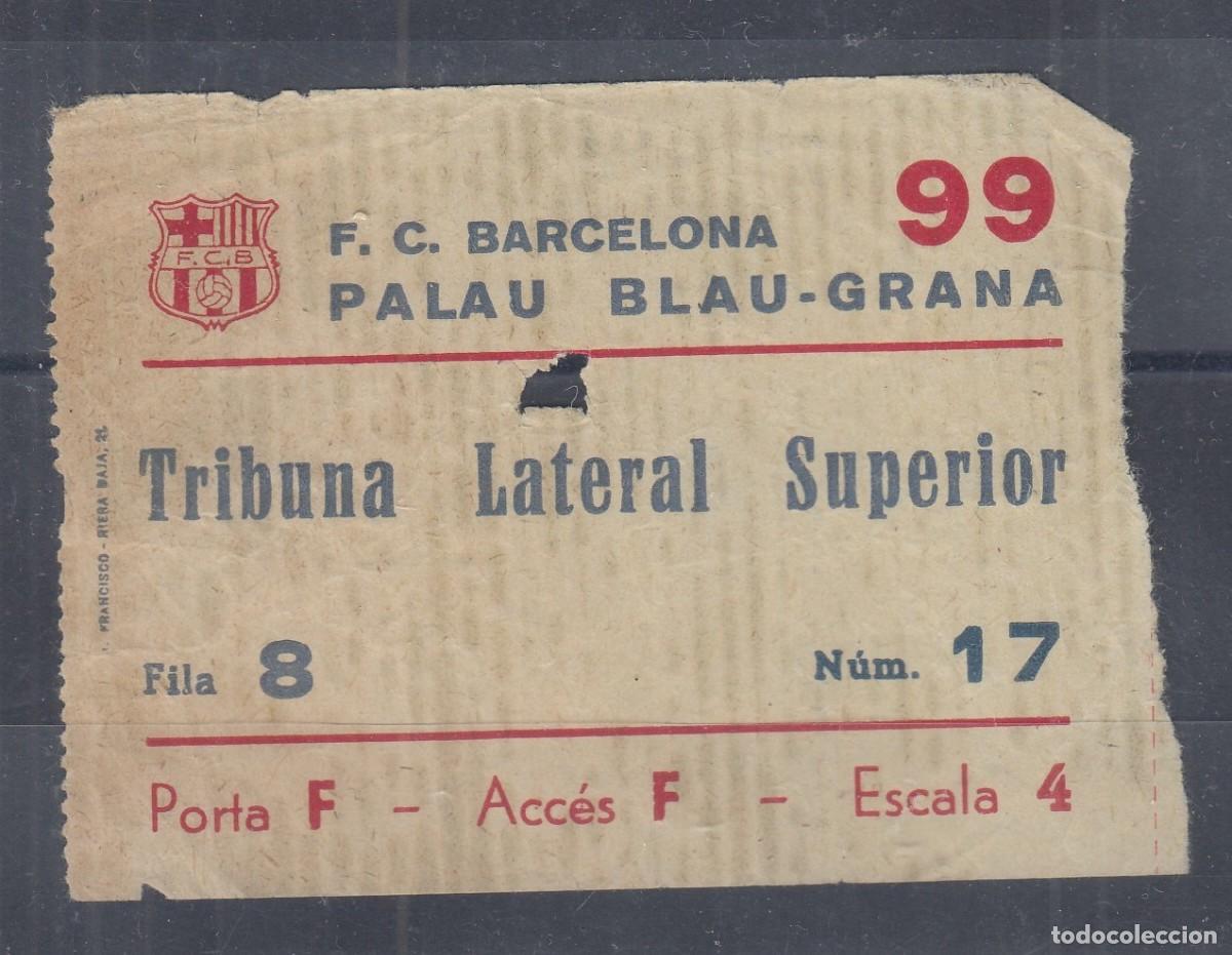 Coleccionismo deportivo: BALONCESTO. Entrada Copa de Europa: F.C. BARCELONA 97 - MACCABI 99 en el Palau Blaugrana en 1982.