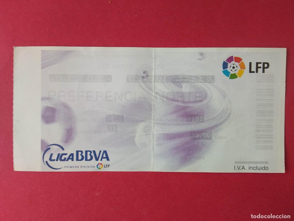 Coleccionismo deportivo: ENTRADA DE FUTBOL LIGA ESTADIO SAN MAMES TEMPORADA DESCONOCIDA ATHLETIC CLUB BILBAO - VILLARREAL