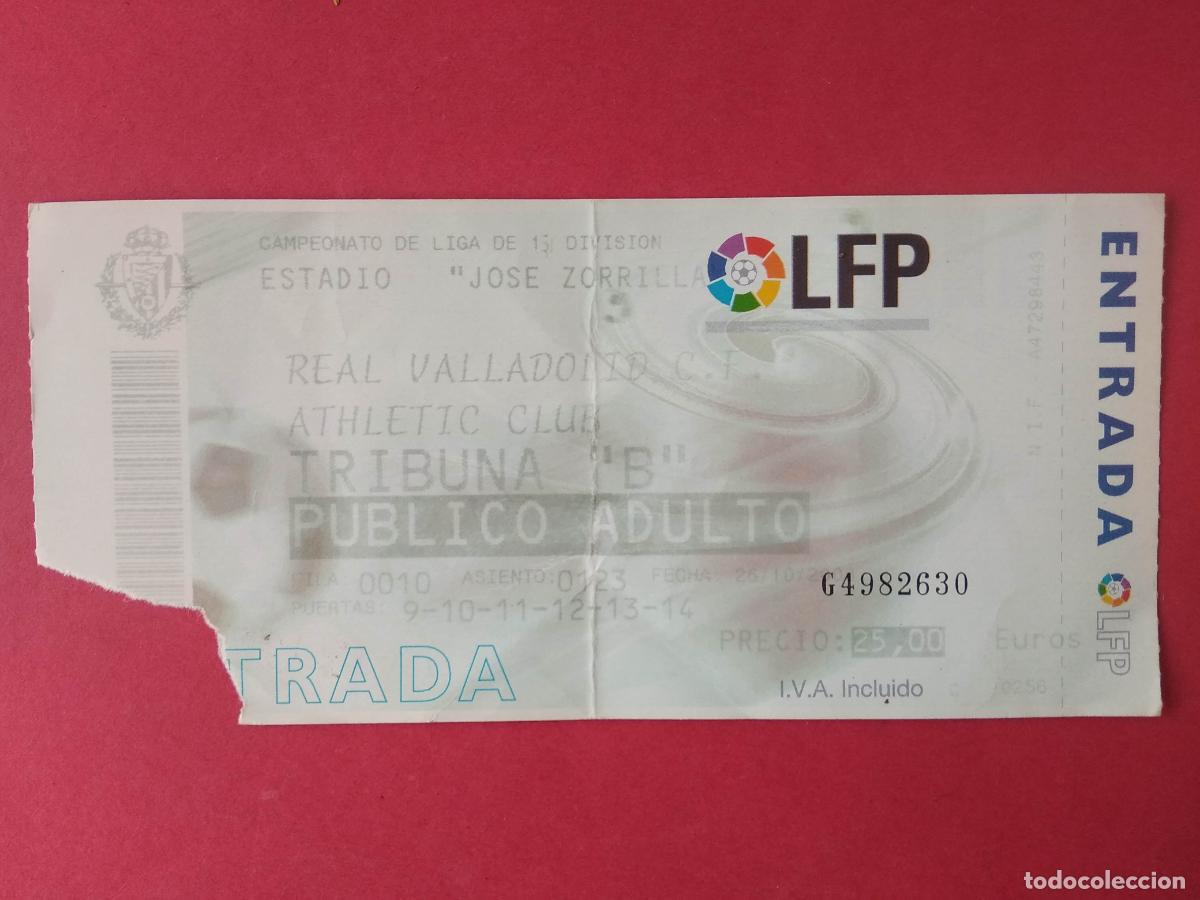 Collectionnisme sportif: ENTRADA DE FUTBOL LIGA ESTADIO JOSE ZORRILLA 03 04 2003 2004 VALLADOLID - ATHLETIC CLUB BILBAO