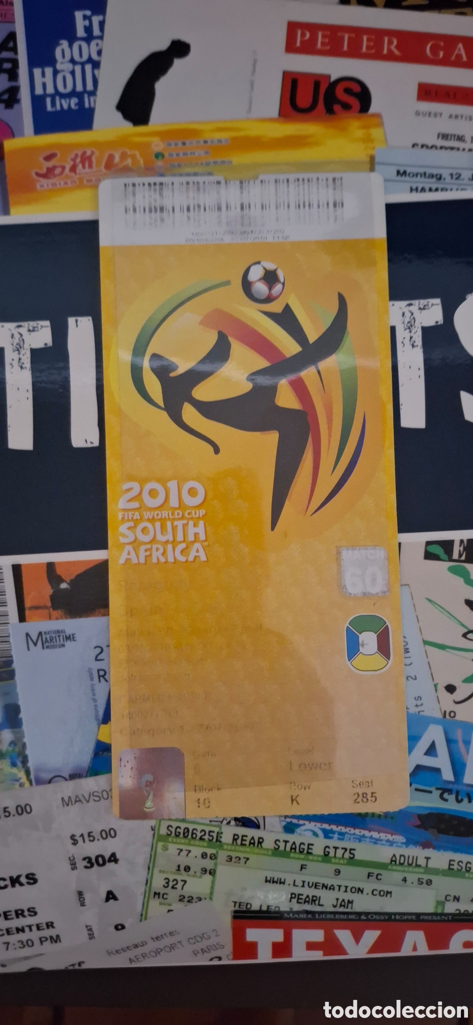 Collectionnisme sportif: WORLD CUP 2010 ENTRADA TICKET ESPA&Ntilde;A SPAIN PARAGUAY COPA DEL MUNDO SELECCION ESPA&Ntilde;OLA WC SUDAFRICA