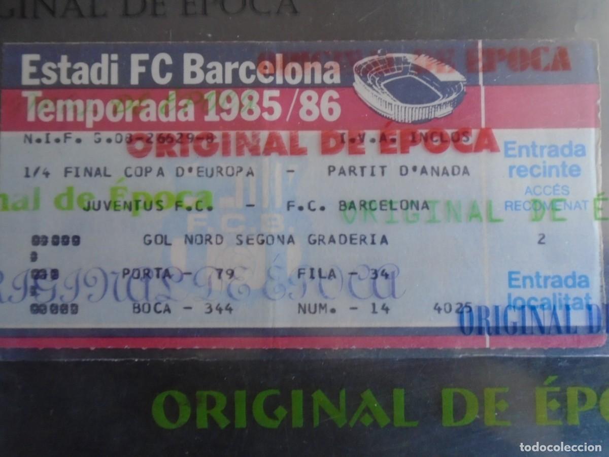 Coleccionismo deportivo: (V-1006)ENTRADA TICKET F.C.BARCELONA-JUVENTUS F.C. 1/4 FINAL COPA DE EUROPA 1985/86