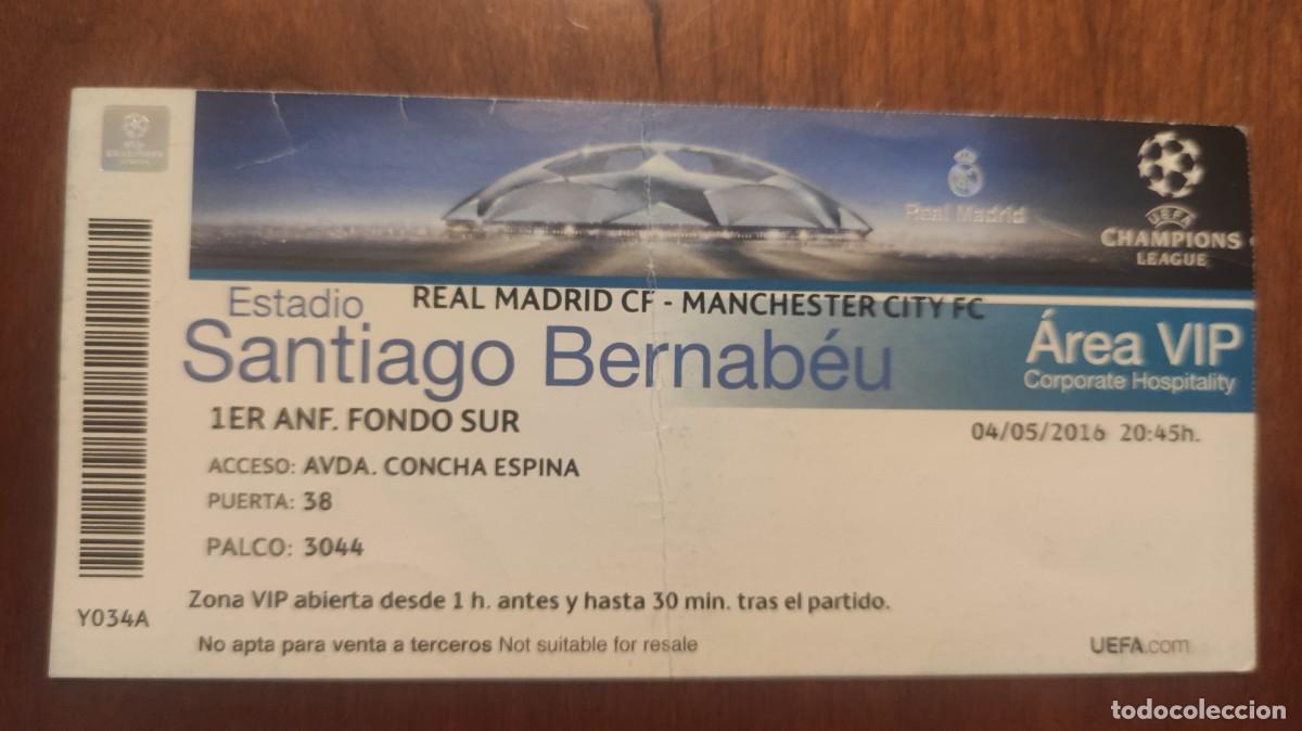 Collectionnisme sportif: ENTRADA REAL MADRID CF - MANCHESTER CITY FC UCL 2014 2015
