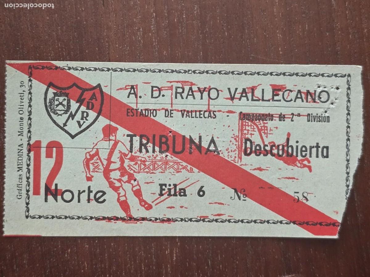 Colecionismo desportivo: Entrada de Futbol.Estadio Vallecas.Rayo Vallecano