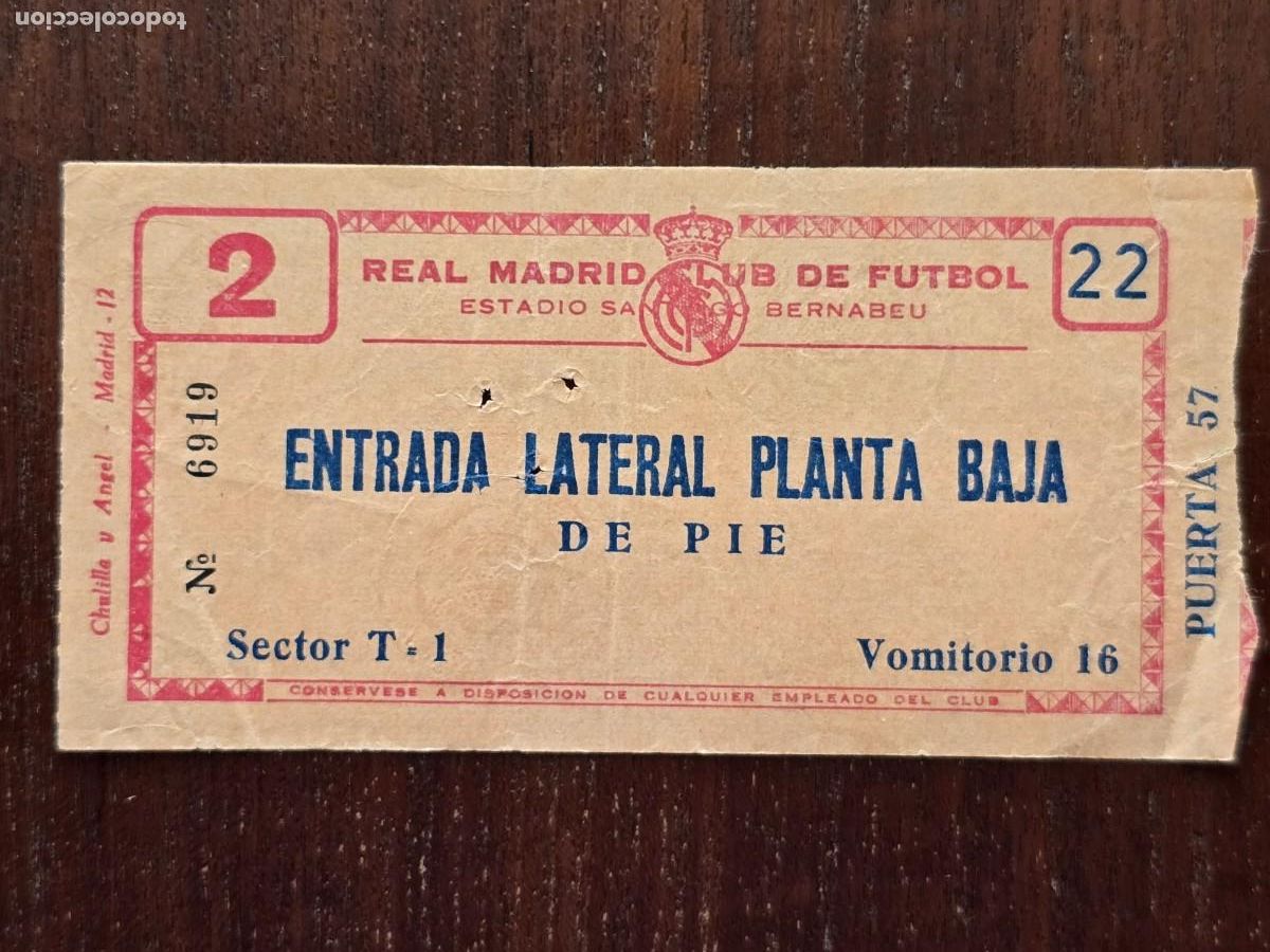 Collezionismo sportivo: Entrada de Futbol.Estadio Santiago Bernabeu.Real Madrid