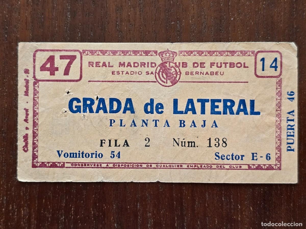 Collezionismo sportivo: Entrada de Futbol.Estadio Santiago Bernabeu.Real Madrid
