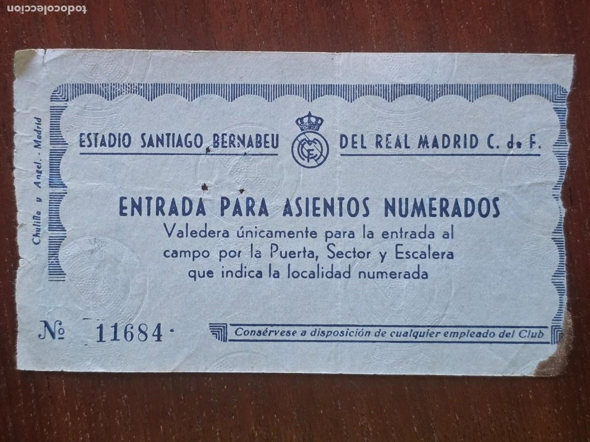 Coleccionismo deportivo: Entrada de Futbol.Estadio Santiago Bernabeu.Real Madrid