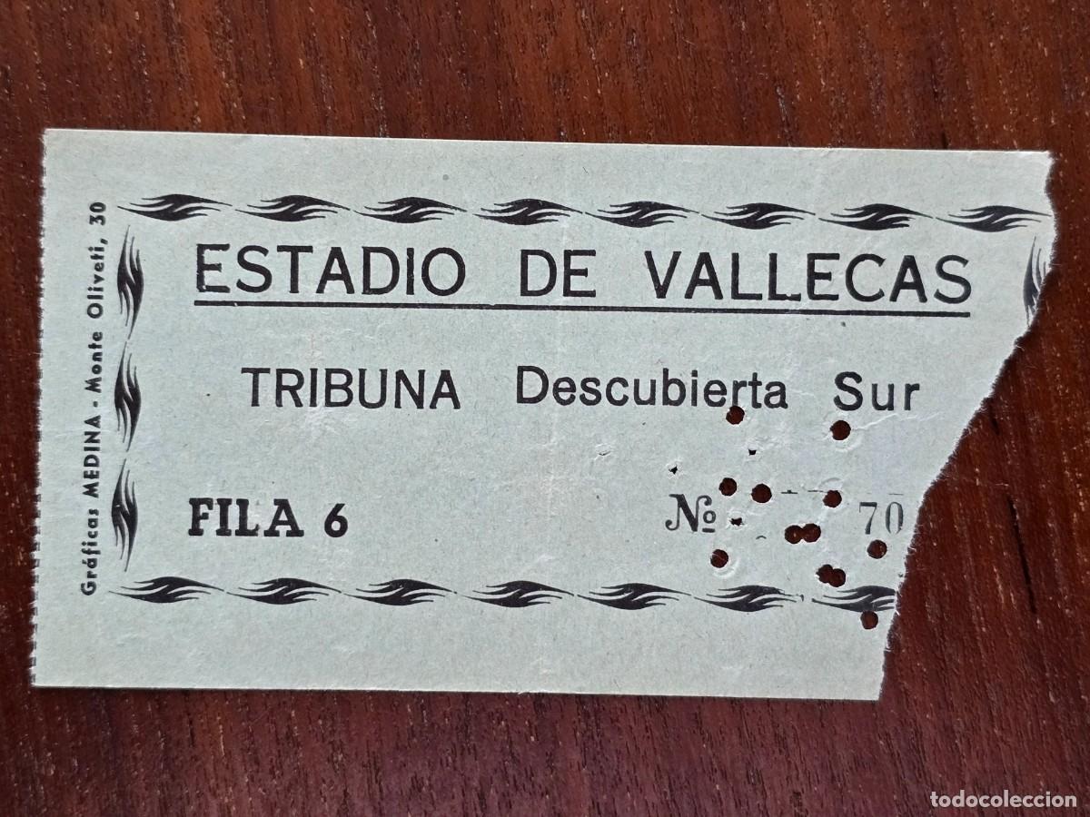 Colecionismo desportivo: Entrada de Futbol.Estadio de Vallecas.Rayo Vallecano