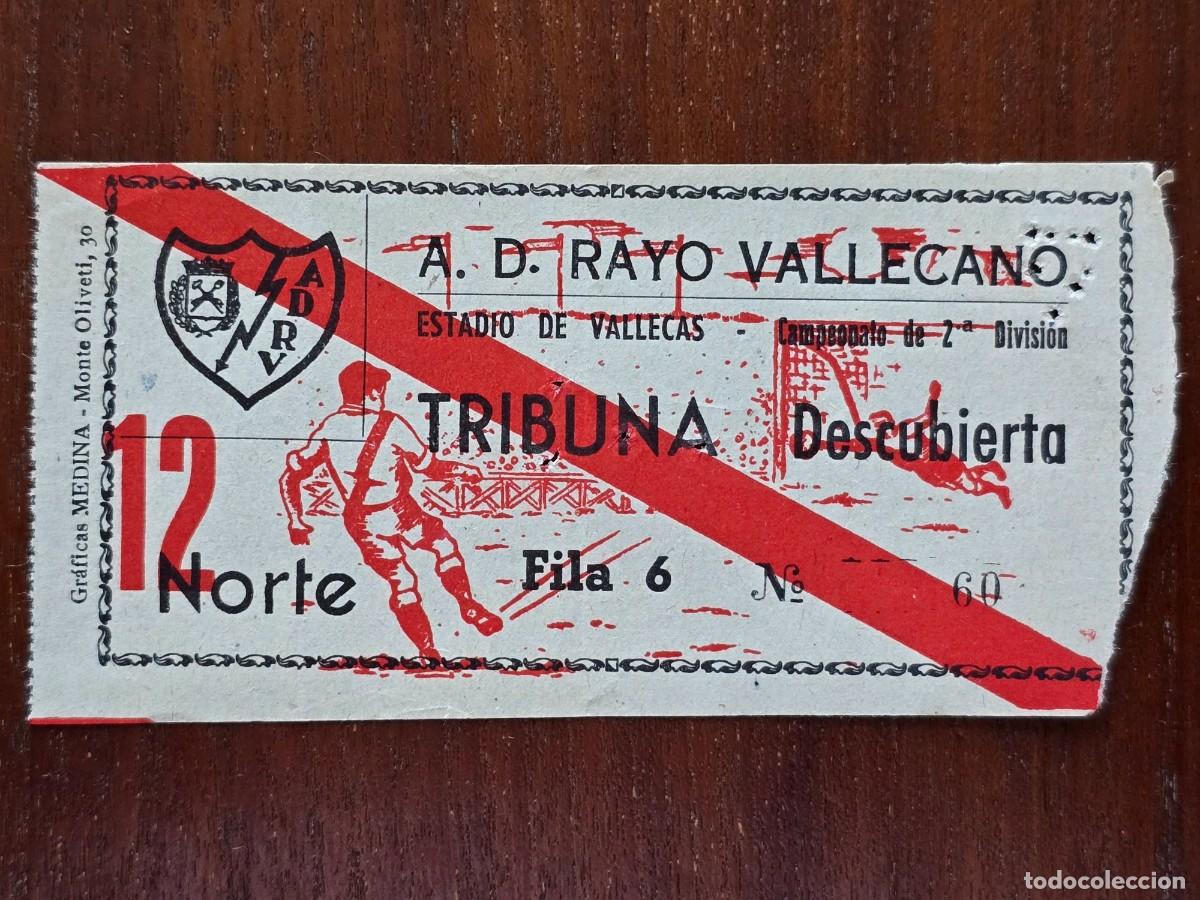 Colecionismo desportivo: Entrada de Futbol.Estadio de Vallecas.Rayo Vallecano