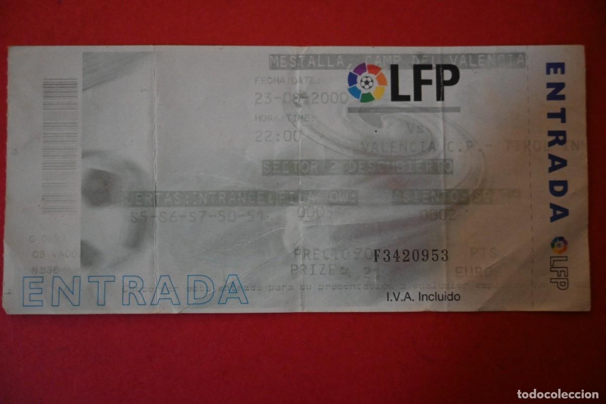 Collezionismo sportivo: ENTRADA VALENCIA C.F. VS TIROL INNSBRUCK 23 AGOSTO 2000
